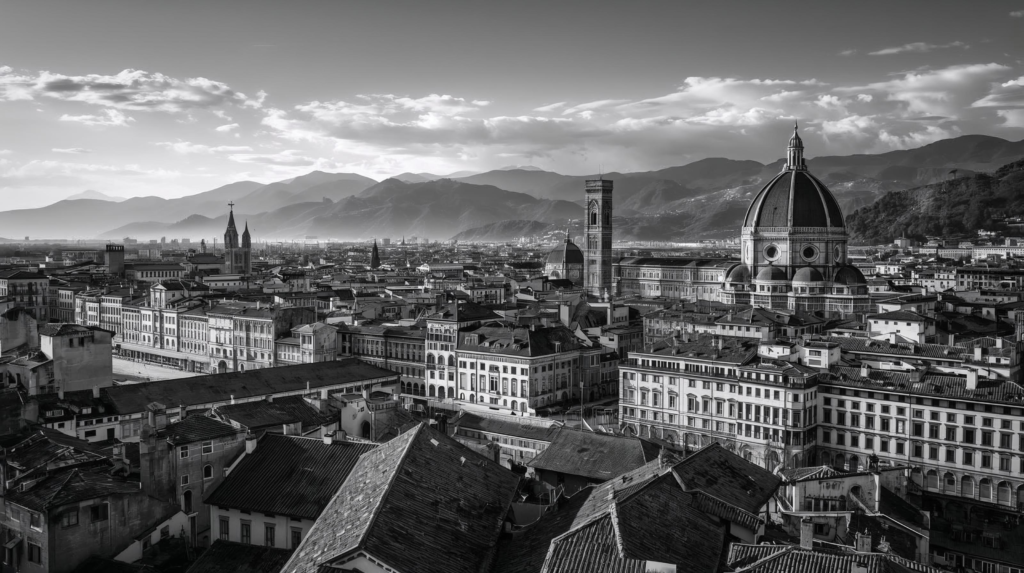 florence italy black and white photography landscape hdr 2025